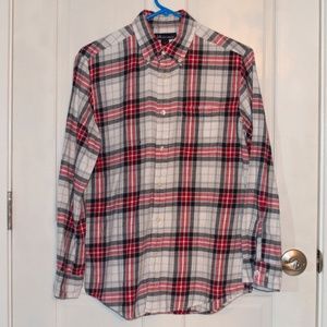 Casual Long Sleeve Checkered Button-Down Shirt